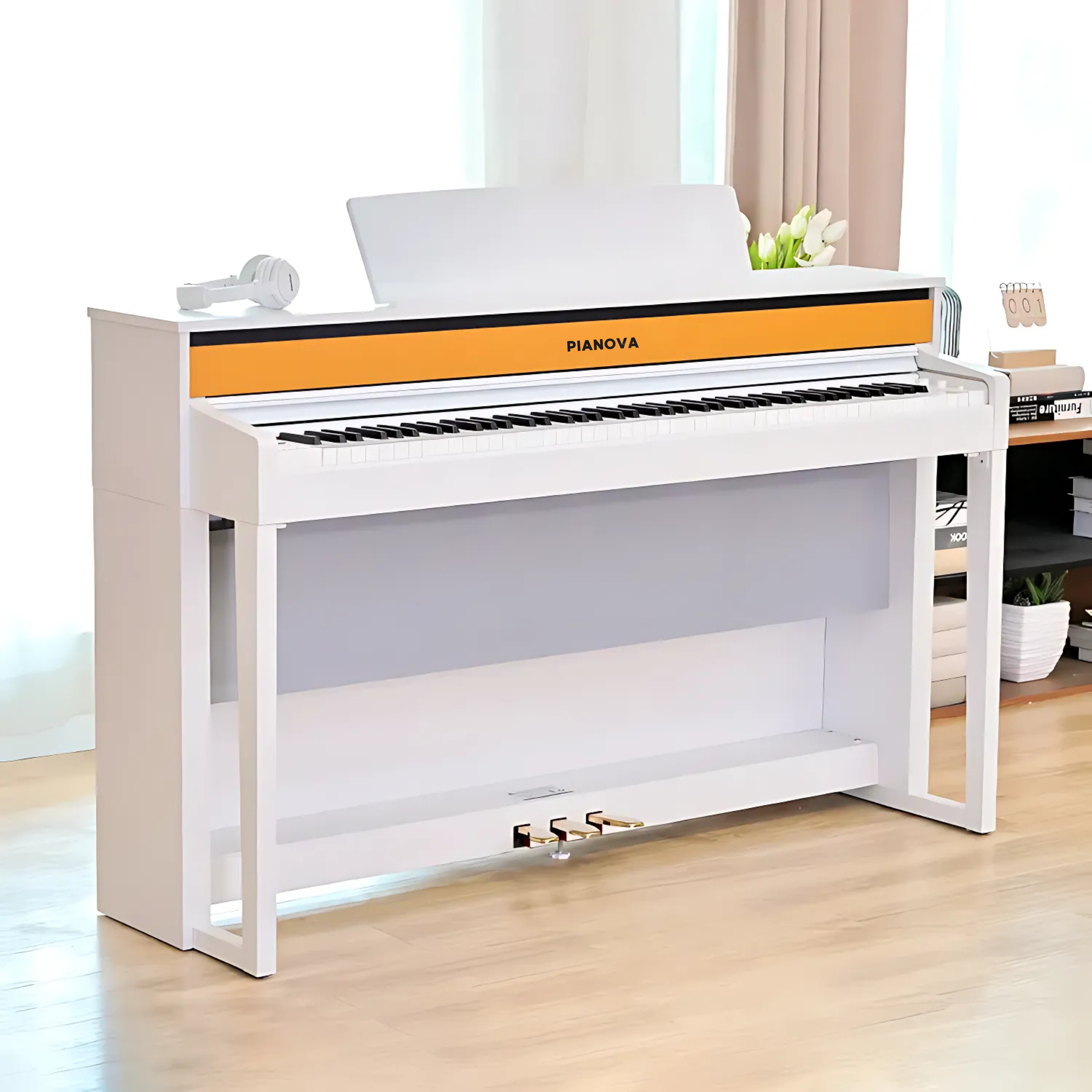 Пианино PIANOVA R-520 WH + Наушники