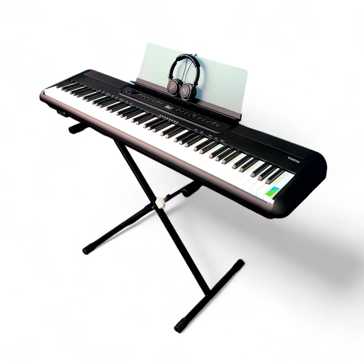 Комплект: Пианино PIANOVA MA-80 BK + X-cтойка + Наушники