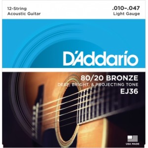 Струны для двенадцатиструнной D`Addario EJ36