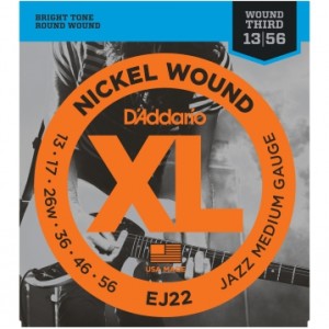Струны для электрогитары D`addario EJ22