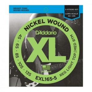 Струны для бас-гитары D`addario EXL165