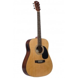 Гитара акустическая со звукоснимателем ROCKDALE SDNEQ DREADNOUGHT NATURAL