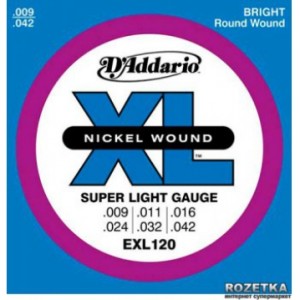 Струны для электрогитары D`addario EXL-120