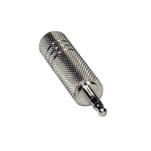 Переходник Jack 6,3mm to mini-Jack 3,5mm mono металлический, позолоченный и серебристый