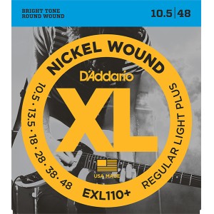Струны для электрогитары D`addario EXL110+ Regular Light Plus 10.5-48
