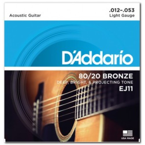 Струны для акустической гитары D'addario EJ 11