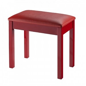 Банкетка для фортепиано красная