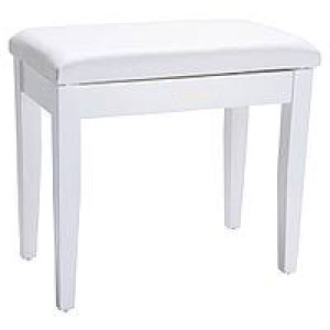 Банкетка для фортепиано белая