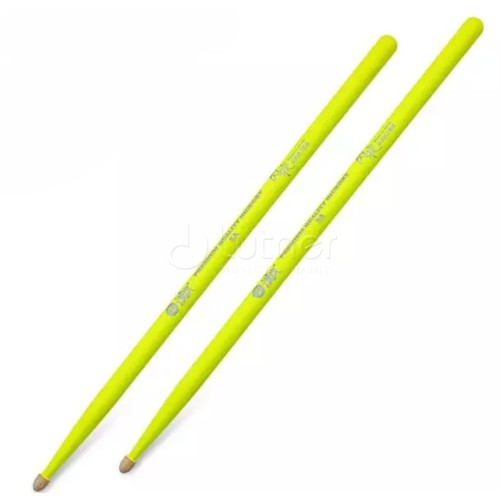 Барабанные палочки HUN Fluorescent Series 5A (орех гикори, желтые)