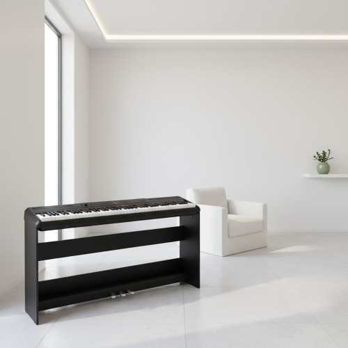 Комплект: Пианино PIANOVA MA-80 BK + Деревянная стойка + 3 Педали + Наушники