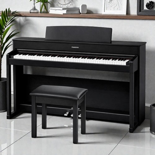 Комплект: Пианино PIANOVA MA-910 BK + Банкетка + Наушники