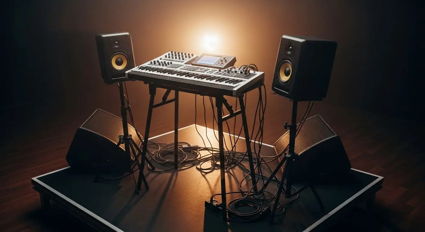 Как собрать компактный сетап для выступлений одному музыканту: когда рабочая станция раскрывается только с активной акустикойScarlett Solo и полноразмерных наушников